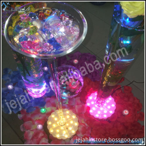 3AA Battery Operated 13 Multicolors RGB LED Under Vase LED Light Base For Wedding Party Event Decoration
